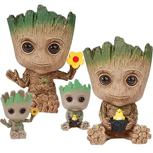 Produktbild: Baby Groot Blumentopf,Innovative Action Figur für Pflanzen & Stifthalter,Action Figur Pflanzen Garten Balkon Aquarium Stifte aus dem Filmklassiker Fanartikel Geschenk