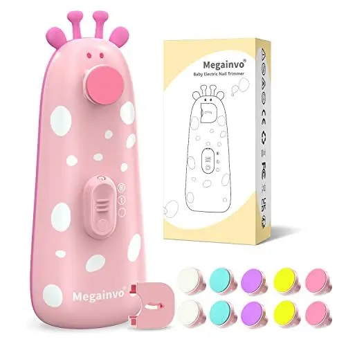 Produktbild: Baby Nagelfeile Elektrisch,Megainvo Baby Nagelscheren Nagelpflegeset Elektrische Nagelfeile Baby Erstausstattung Neugeborene Baby Nail Trimmer Elektrische Baby Nageltrimmer Maniküre Pediküre Set
