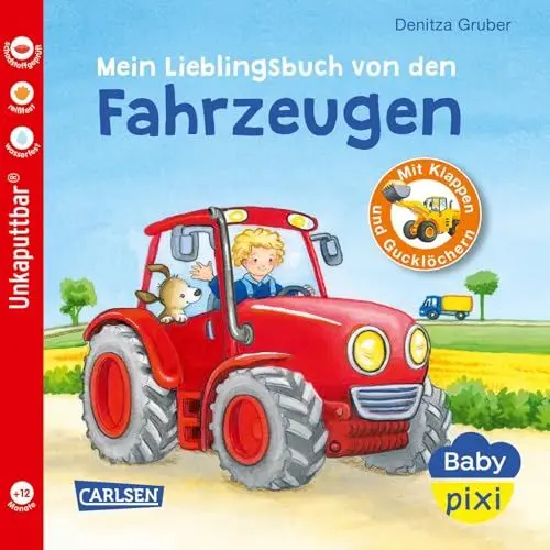 Produktbild: Baby Pixi (unkaputtbar) 68: Mein Lieblingsbuch von den Fahrzeugen: Ein Baby-Buch mit Klappen und Gucklöchern ab 1 Jahr (68)
