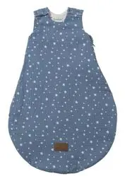 Produktbild: Baby Schlafsack Esel Emmi aus Musselin mit Jerseyfutter, Neugeborenenschlafsack Größe 50/56, jeansblau, TOG 0,50