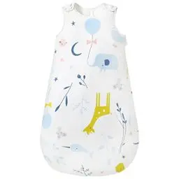 Produktbild: Baby Winter Schlafsack Kinderschlafsack 2.5 Tog Schlafsack aus Baumwolle Verschiedene Größen von der Geburt bis zum Alter von 18 Monaten Ganzjährig Schlafsack (weißesTier, (6-12 Monate))