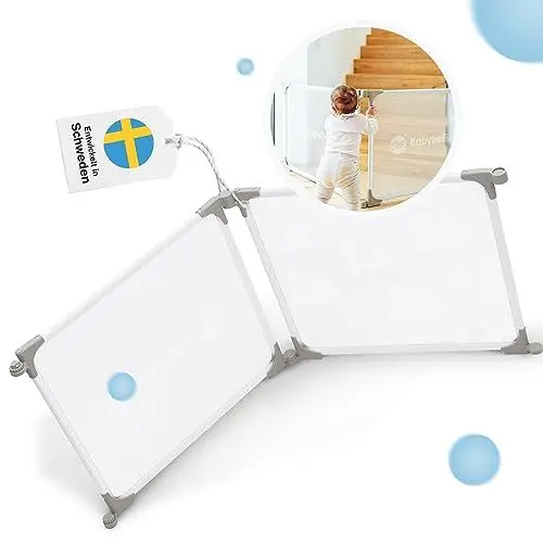 Produktbild: BabybeFun Laufstall Baby faltbar - stabil und flexibel - Laufgitter Baby - Kaminschutzgitter - Absperrgitter - Playpen für Babys und Kleinkinder - sicherster Laufstall für sorgenfreie Eltern