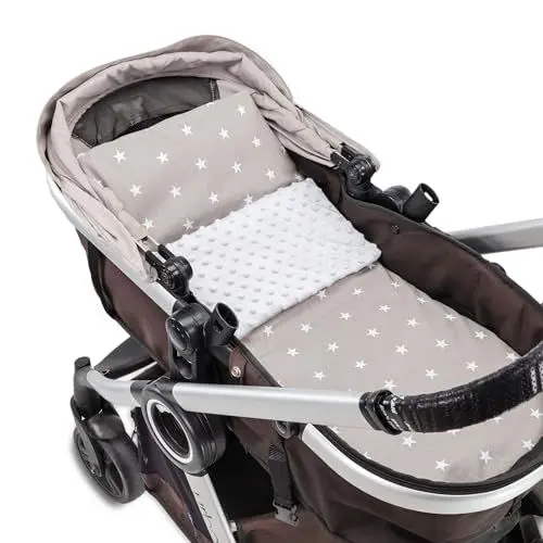 Produktbild: Babydecke Kuscheldecke Baby Decke Winterdecke mit Plüschstoff 75x60 cm + Kissen 35x30 cm - Kinderdecke Blanket Babydecken Kinderwagendecke und Erstausstattung für Neugeborene und Kinder Oeko-Tex