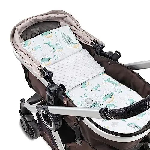Produktbild: Babydecke Kuscheldecke Baby Decke Winterdecke mit Plüschstoff 75x60 cm + Kissen 35x30 cm - Kinderdecke Blanket Babydecken Kinderwagendecke und Erstausstattung für Neugeborene und Kinder Oeko-Tex