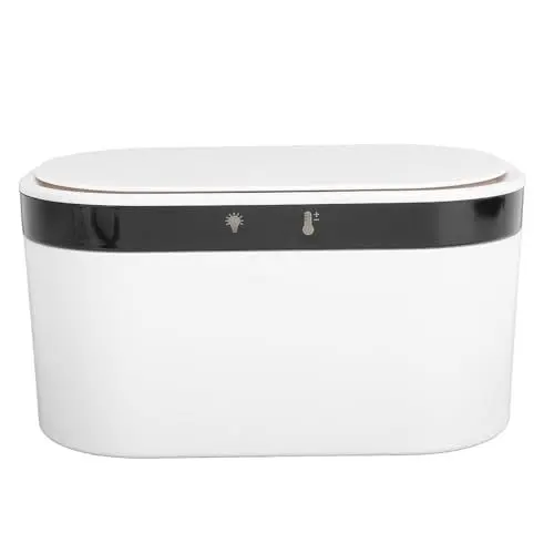 Produktbild: Baby-Feuchttuchwärmer, USB-betriebener Sicherer Baby-Feuchttuchspender mit Nachtlicht, Konstante Temperaturheizung, 8,5 X 5,5 X 4,3 Zoll Tragbarer Windeltuchwärmer für Babys