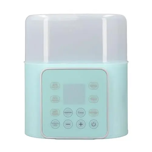 Produktbild: Babyflaschenwärmer, 2 in 1 Doppelter Flaschenwärmer Automatisch Schnell Tragbarer Milchwärmer mit Timer, Multifunktional Muttermilchwärmer Zum Erwärmen von (EU-Stecker 220 V)