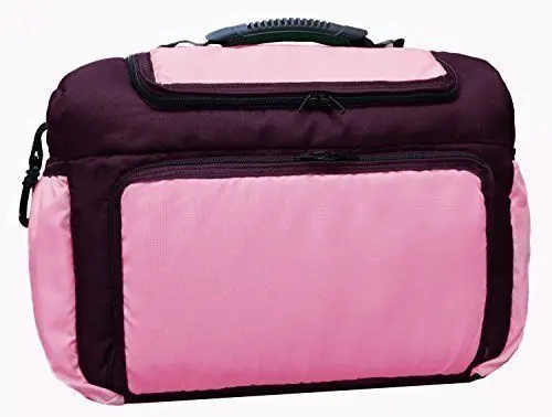 Produktbild: Baby-Joy Wickeltasche KIM XXXL Windeltasche Babytasche Umhängetasche Tragetasche TK-11 Bordeaux-Rosa