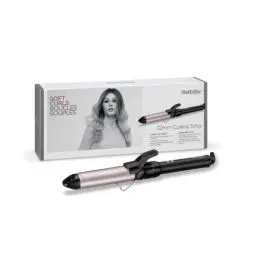 Produktbild: BaByliss 32mm Lockenstab – Turmalin-Keramik beschichteter Lockenstyler für große Locken, 10 Temperaturen, schnelles Aufheizen, frizzfreie Locken, integrierter Standfuß – Schwarz & Pink, C332E