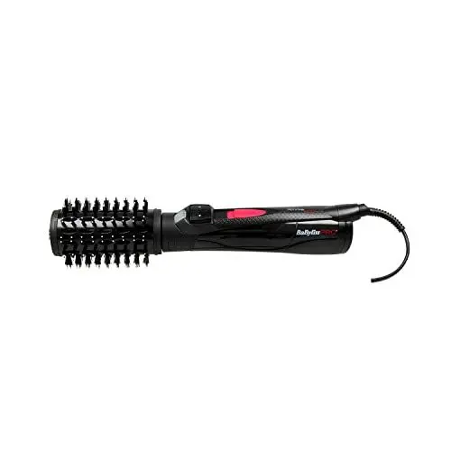 Produktbild: BaByliss Pro Rotierende Warmluftbürste mit 2 Bürstenaufsätzen, 800 Watt, Schwarz,1 Stück (1er Pack)