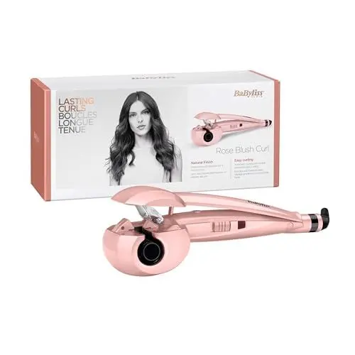 Produktbild: BaByliss Curl Secret Rose Blush – Automatischer Lockenstab, einfaches und schnelles Hairstyling, 2 Temperatureinstellungen bis zu 205°C – Pink, 2664PRE
