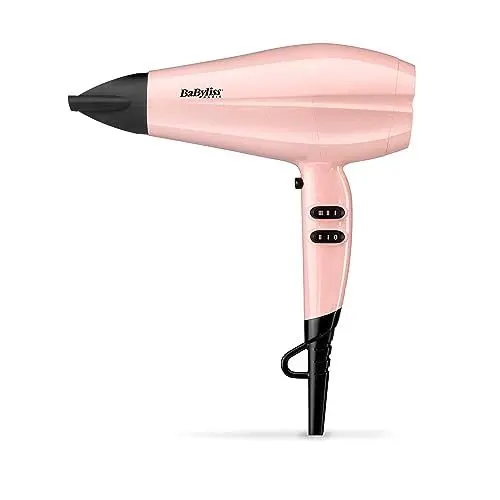 Produktbild: BaByliss Rose Blush Haartrockner mit 2200 Watt und 3 Temperaturstufen und 2 Geschwindigkeitsstufen, Rosa Föhn mit Ionen-Technologie für Anti-Frizz-Effekt, pink, 5337PRE