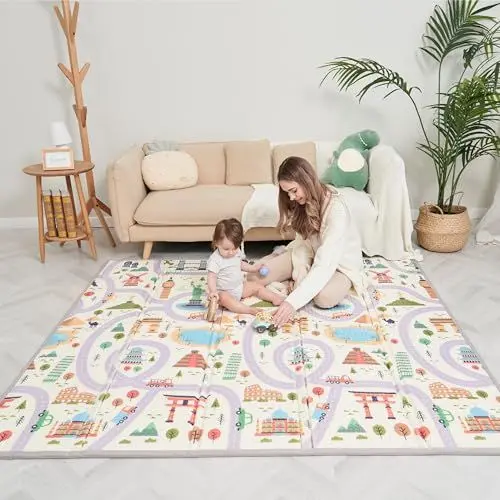 Produktbild: Krabbelmatte Baby Faltbar Spielmatte Kinder Spieldecke 150x180x1cm Krabbeldecke Für Baby - Babymatte Kindermatte - Schaumstoffmatte Kinderteppich- Spielteppich - Bodenmatte Kinder - Babygeschenk