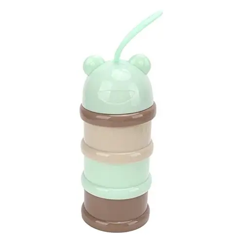 Produktbild: Baby-Milchpulver-Spender, Tragbarer 3-lagiger Baby-Milchpulver-Formelspender, Abnehmbarer, Tragbarer, Stapelbarer, Drehbarer Baby-Snack-Aufbewahrungsbehälter (Hellblau)