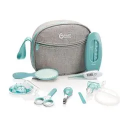 Produktbild: Babymoov Babypflege-Set Aqua - 9-teilig, ideal für die Baby Erstausstattung mit digitalem Fieberthermometer und Nasensauger