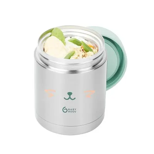 Produktbild: Babymoov EATS'ISY Edelstahl-Thermobehälter für Babynahrung, 350ml Füllmenge, hermetischer Schraubverschluss
