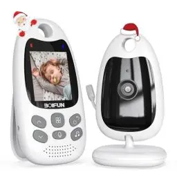 Produktbild: Babyphone mit Kamera Tragbares Vox-Funktion Temperatursensor Nachtsicht-Video-Babyfon 2,4 Ghz, BOIFUN Intelligentes Standby Baby monitor Gegensprechanlage Schlaflieder Lange Akkulaufzeit, 720p