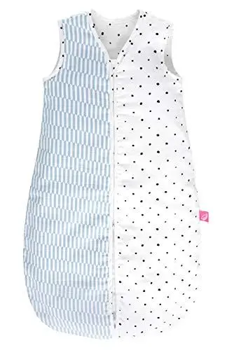 Produktbild: Babyschlafsack Sommer aus Baumwollmusselin von Motherhood - kuscheliger Babyschlafsack Öko Tex Standard, Klasse 1, Größe: 6-18 Monate, Palisaden blau