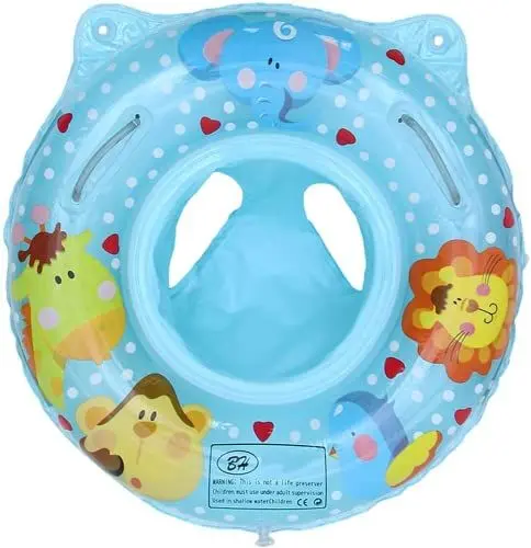 Produktbild: Baby-Schwimmring,Aufblasbarer schwimmreifen Kleinkind,Pool Baby Schwimmen Ring,Baby Schwimmhilfen mit Schwimmsitz PVC für Kleinkind 6 Monate bis 48 Monaten(Blau)