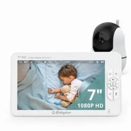 Produktbild: Babystar Babyphone mit Kamera 7 Zoll 1080P HD Video Babyphon, Infrarot Nachtsicht, Zwei-Wege-Audio-und VOX-Modu, Temperatur, Bis zu 22 Stunden Akkulaufzeit, 2024 Verbessert Babyphone ideal für Eltern