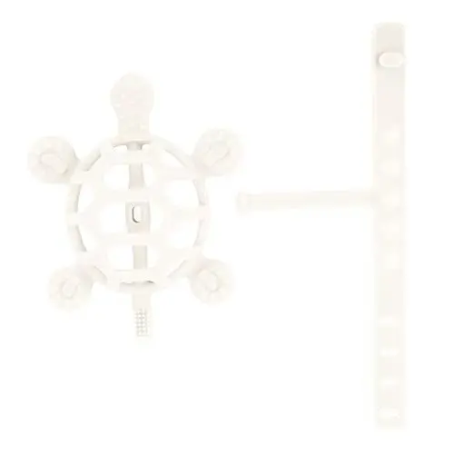 Produktbild: Baby-Zahnspielzeug, Lebensmittelechtes Silikon-Cartoon-Schildkröten-Baby-Beißring, Verhindert das Essen von Händen, Beißspielzeug für Babys(Beige)