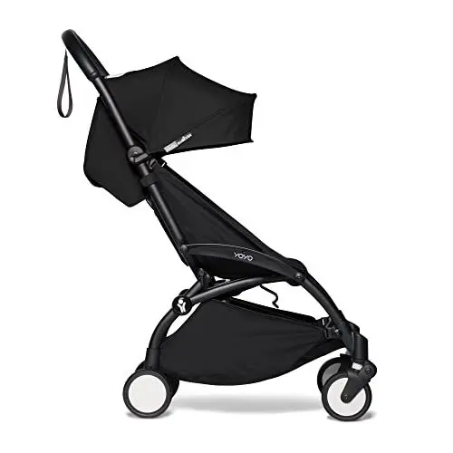 Produktbild: BABYZEN YOYO2 Kinderwagen (Kinderwagengestell Black und 6+ Textile Set Black) - Inklusive Gurt, Rückenlehne, Verdeckbügel, Schultergurt, Aufbewahrungstasche, Sitzpolster und farbgleichem Verdeck