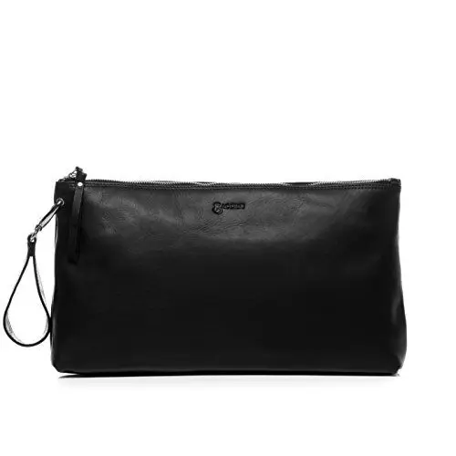 Produktbild: BACCINI Clutch echt Leder - Unterarmtasche JIL M - Abendtasche Damen Tasche Damentasche mit Schultergurt - Ledertasche Damen schwarz handgefertigt