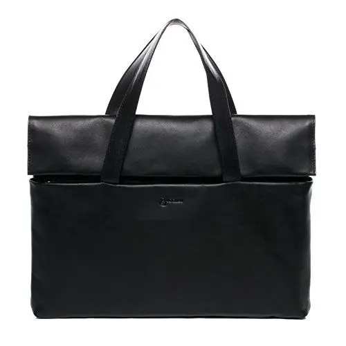Produktbild: BACCINI Laptoptasche schmal echt Leder - 15.4 Zoll Laptop Business-Tasche VITO - Aktentasche mit Laptop-Fach - Ledertasche Herren und Damen schwarz handgefertigt