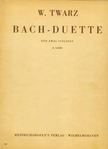 Produktbild: Bach-Duette, Bearbeitungen für 2 Violinen, Spielpartitur: 1. Lage