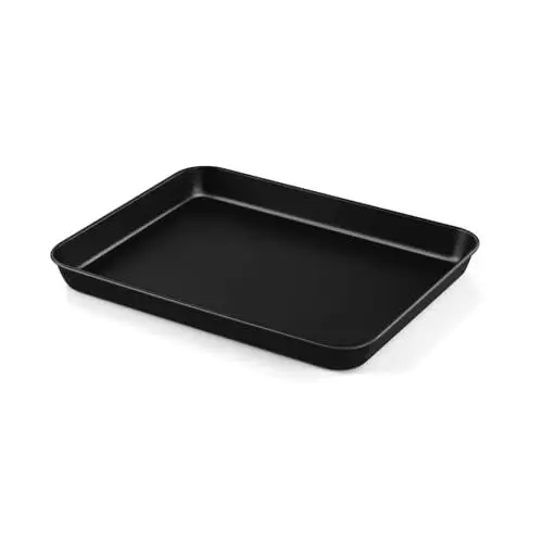 Produktbild: Backblech, Onader Karbonstahl Rechteckig Ofenblech, Kuchenblech mit Antihaftbeschichtung für Kochen Backen Servieren, Rostfrei & Leicht zu Reinigen, 26,4×20,4×2,5cm