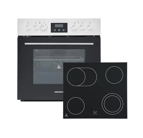 Produktbild: Backofen Herdset Einbau Kochfeld Glaskeramik rahmenlos Respekta HS3001-19