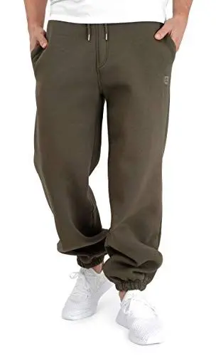 Produktbild: BACKSPIN Sportswear Jogginghose Herren & Damen Dunkel Olivgrün I Warme Unisex Jogging-Hose weit geschnitten mit 70% Baumwolle I Sweatpants kuschelig Freizeithose