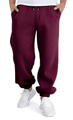 Produktbild: BACKSPIN Sportswear Jogginghose Herren & Damen Weinrot I Warme Unisex Jogging-Hose weit geschnitten mit 70% Baumwolle I Sweatpants kuschelig Freizeithose
