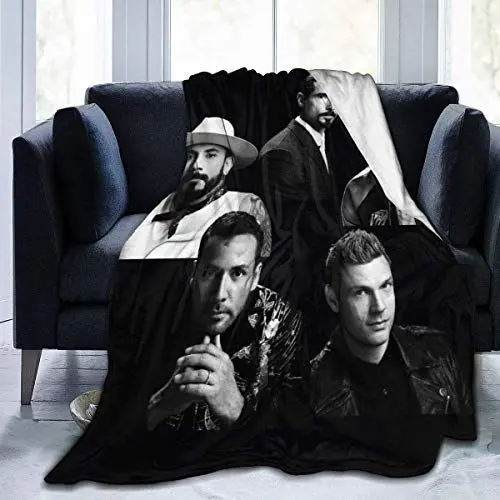 Produktbild: Back-Street Boys Fleece Decke Weiche Warme Fuzzy Leichte Plüsch Luxus Bettdecken Gemütliche Couch Sofa Flanell Decke Winter Winter Neuheit Lustige Steppdecke für Erwachsene Kinder
