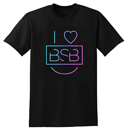 Produktbild: Backstreet Boys I Heart BSB T-Shirt Men and Women Unisex Graphic Tee Shirt Black Size S