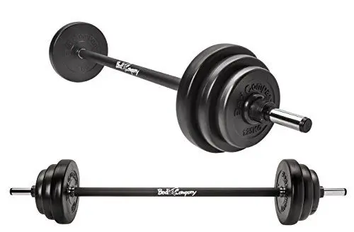 Produktbild: Bad Company Aerobic Langhantel-Set I Hantelset mit Langhantelstange, Hantelscheiben und Klappverschlüssen 19 kg I Schwarz
