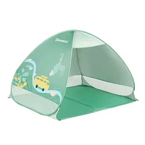 Produktbild: Badabulle Strandmuschel Safari mit UV-Schutz 50+, Strandzelt mit Pop-Up-System, 125 x 100 x 85 cm