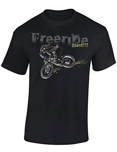 Produktbild: Baddery Fahrrad T-Shirt Herren : Freeride Downhill - Mountainbike Shirt (Schwarz XL)