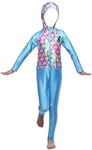 Produktbild: Badebekleidung für Kinder, Mädchen, Jungen, lange ärmel, Bademode, Sonnenschutzanzug mit langen Beinen, Einteiler, Schnorcheln, Tauchen, Neoprenanzug, für Muslime geeignet, rosa,