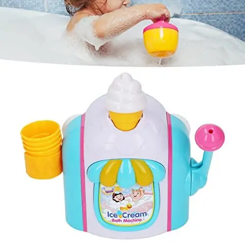 Produktbild: Badeblasenmaschine, Badespielzeug für Kleinkinder, Eismaschine, Seifenblasenmaschine, Badespielzeug, Seifenblasen-Kuchenspielset, Wasserbadewannenspielzeug, Spielzeug für und