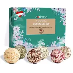 Produktbild: Badebomben Geschenkset - 6 BIO Badekugeln aus Österreich - Badezusatz für pure Entspannung, ätherische Öle - Geburtstagsgeschenk, Geschenkidee, Geschenk für Frauen, Vater, Freundin, Bath Bombs