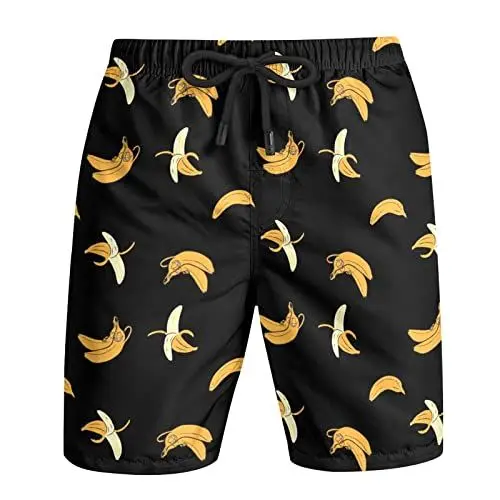 Produktbild: Badehose Badeshorts Schwimmhose Badehosen Schwimmshorts schnelltrocknend fundamentals Boardshorts mit Kompression Badehose schwarz Herren Badehose schwarz Badehose männer kurz große adult