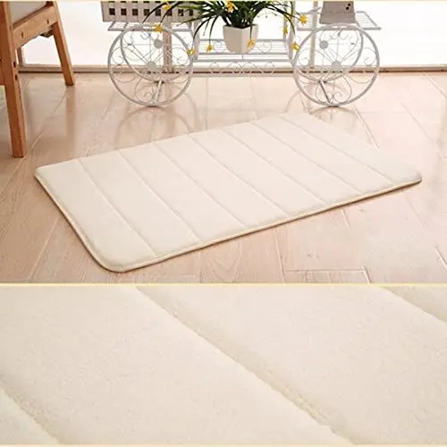 Produktbild: Badematte, Memory-Schaum, extra saugfähig, rutschfest, schnell trocknend, maschinenwaschbar, mit Gummi-Rückseite, 50 x 80 cm, Khaki