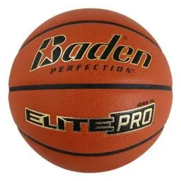Produktbild: Baden Elite Pro NFHS Basketball Indoor Spielball mit Mikrofaser-Material - offizieller High-School-Basketball, Orange, 7