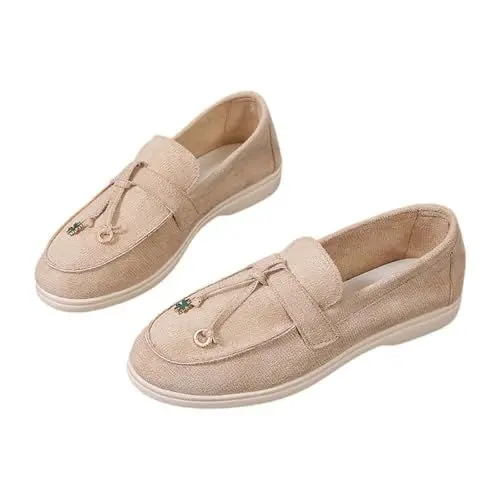 Produktbild: Badeschuh Sneaker Ohne SchnüRsenkel Damen Sneaker Damenschuhe Ethnische Freizeitschuhe Sommermode Hohl Atmungsaktiv Flacher Absatz Weiche Sohle Turnschuhe 42 Wasserabweisende Schuhe Damen (Khaki, 40)