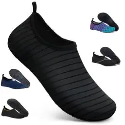 Produktbild: Badeschuhe Strandschuhe Wasserschuhe Aquaschuhe Schwimmschuhe Surfschuhe Wassersport Beach Pool Surfen Yoga für Damen Herren, Tw.black, 39/40 EU (Asian: 40/41)