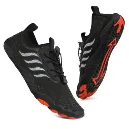Produktbild: Badeschuhe Wasserschuhe Herren Damen Strandschuhe Barfußschuhe Sommer Schwimmschuhe Aquaschuhe Schnell Trocknen Surfschuhe Schwarz EU45