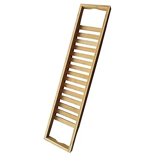 Produktbild: Badewannen-Tablett-Caddy, Holz-Badewannen-Organizer, Badewannen-Tablett, Badewannen-Regal, Badezimmer-Zubehör für Spa, Badezimmer, Dusche