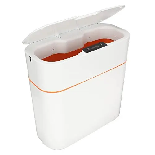 Produktbild: Badezimmer-Mülleimer mit Deckel, IPX5 Wasserdicht, 3 Modi, Automatische Bewegung, Intelligenter Mülleimer, Papierkorb für Badezimmer, Büro, Salon