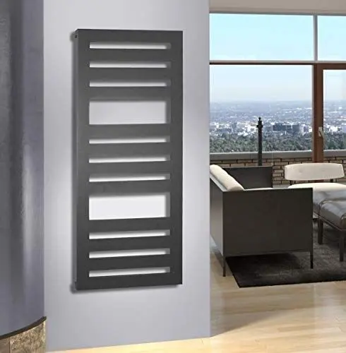 Produktbild: Badheizkörper Design Zebra 2, HxB: 144 x 60 cm, 911 Watt, moonstone-grau (Marke: Szagato) Made in Germany/Handtuchheizung Handtuchwärmer Design Heizkörper Mittelanschluss Badheizung vertikal