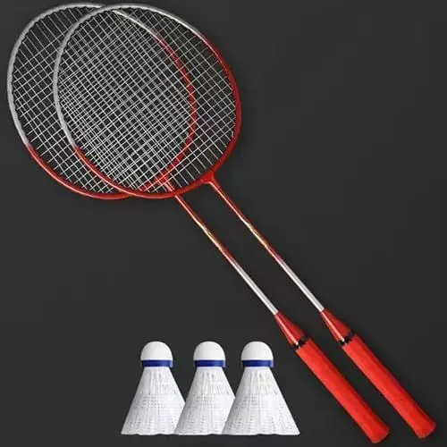 Produktbild: Badminton schläger mit Badminton-Set Doppelschläger-Badminton-Schläger-Set für Indoor-und Outdoor-Speed-Sport